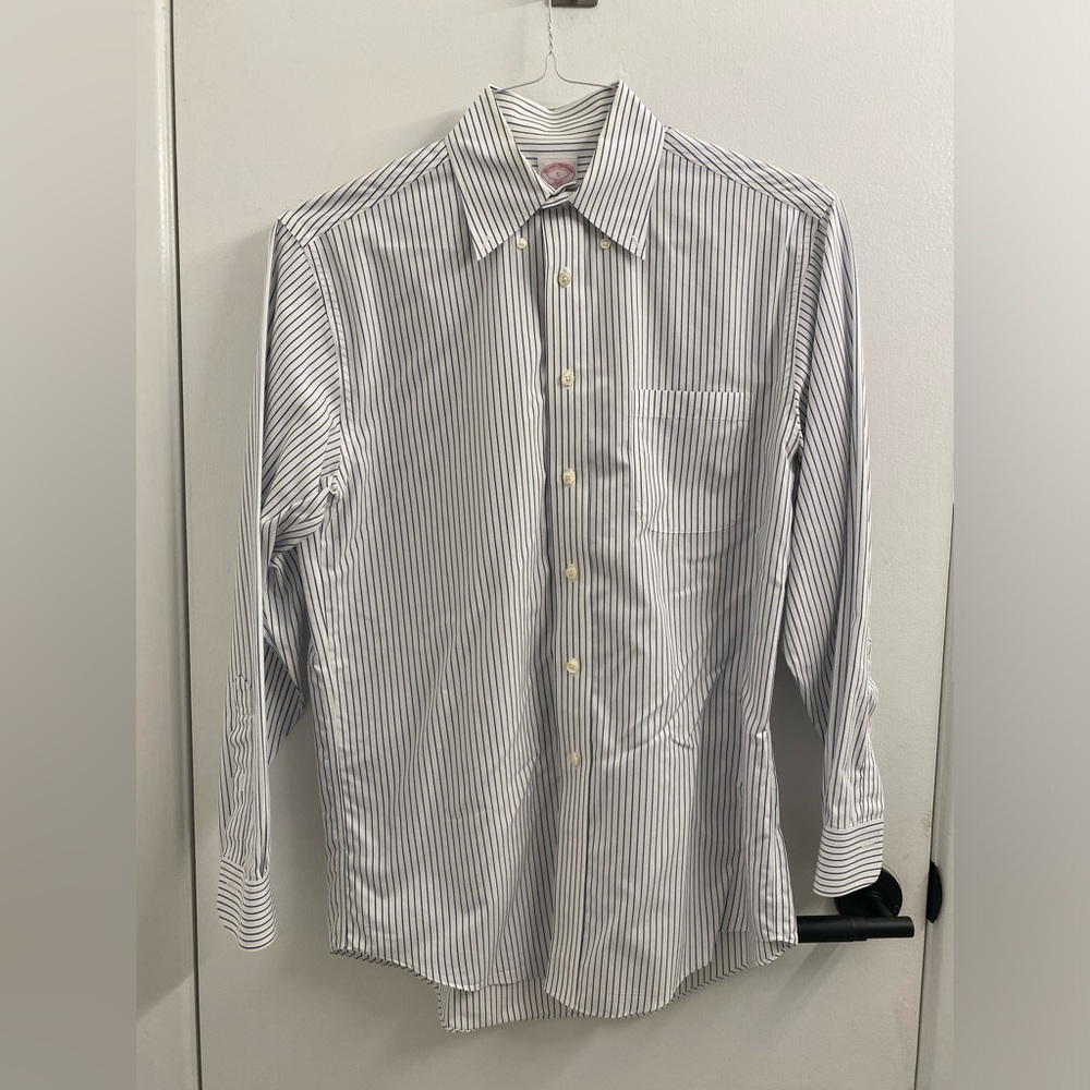 BROOKS BROTHERS Cotton Blue Striped Button Down